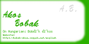 akos bobak business card